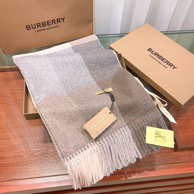 Burberry圍巾 2019年度最新力作 時尚彩色拼色方格子 巴寶莉羊絨混紡女長圍巾  llwj6642